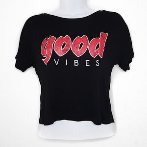 Fashion Nova | Good Vibes Graphic Crop Shirt
